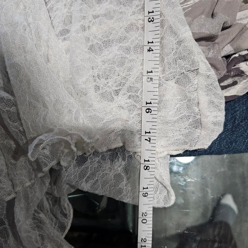 retro 90s white lace babydoll v neck coquette top - Picture 4 of 6